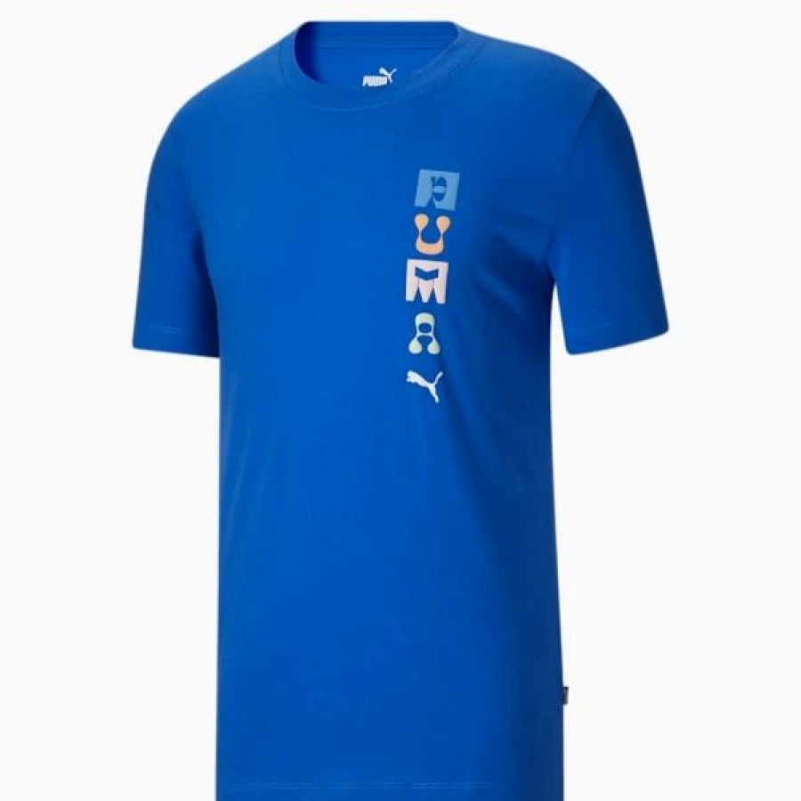 Clothing * | Puma Font Mix Men'S Tee Royal Sapphire