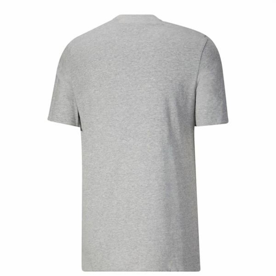 Clothing * | Puma Spring Fling Classics Men'S Tee Light Gray Heather-Deep Aqua