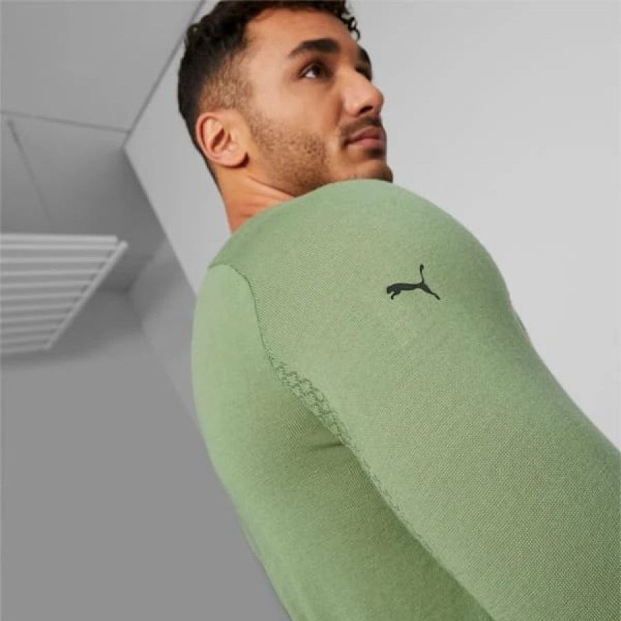 Sports * | Puma Porsche Design Evoknit Men'S V-Neck Sweatshirt Dusty Green