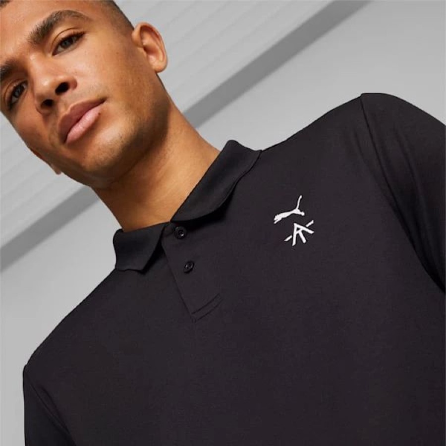 Sports * | Puma X Alex Toussaint Pique Polo Men Puma Black : Coming Soon