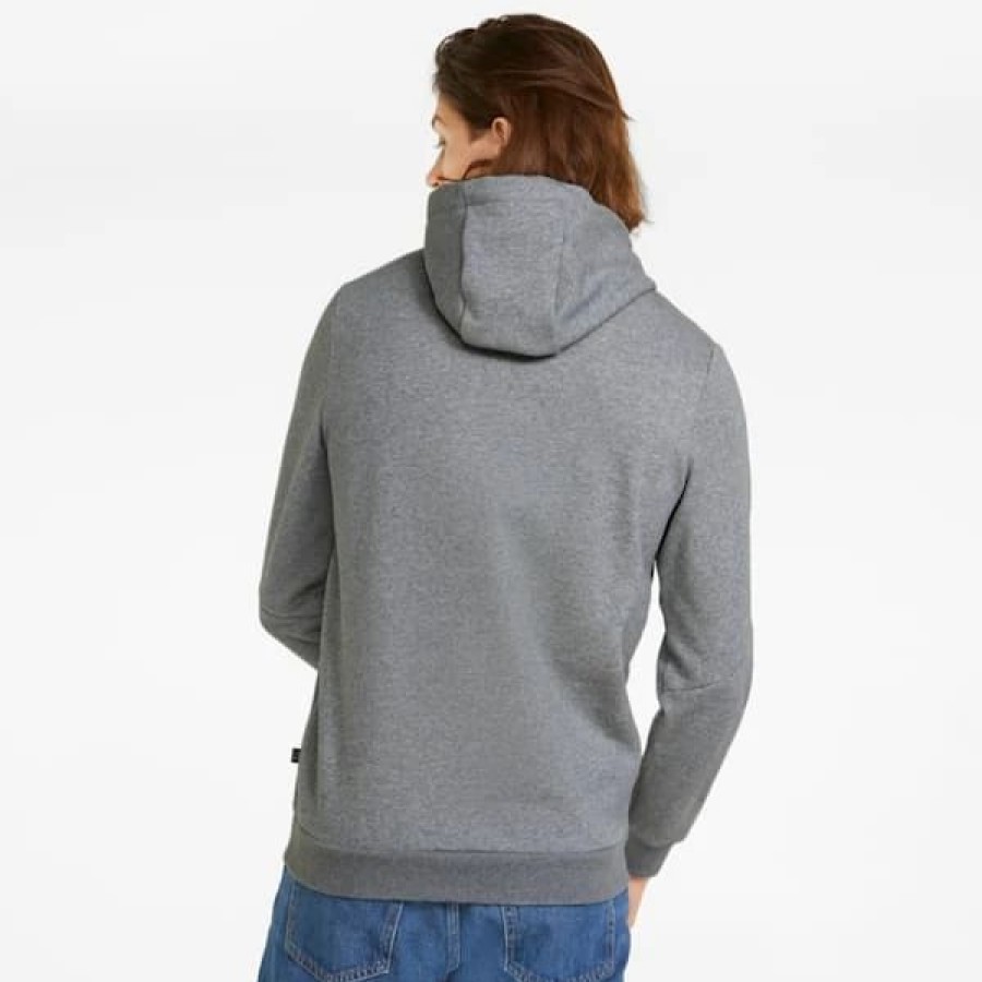 Clothing * | Puma Essentials+ Tape Men'S Hoodie Medium Gray Heather