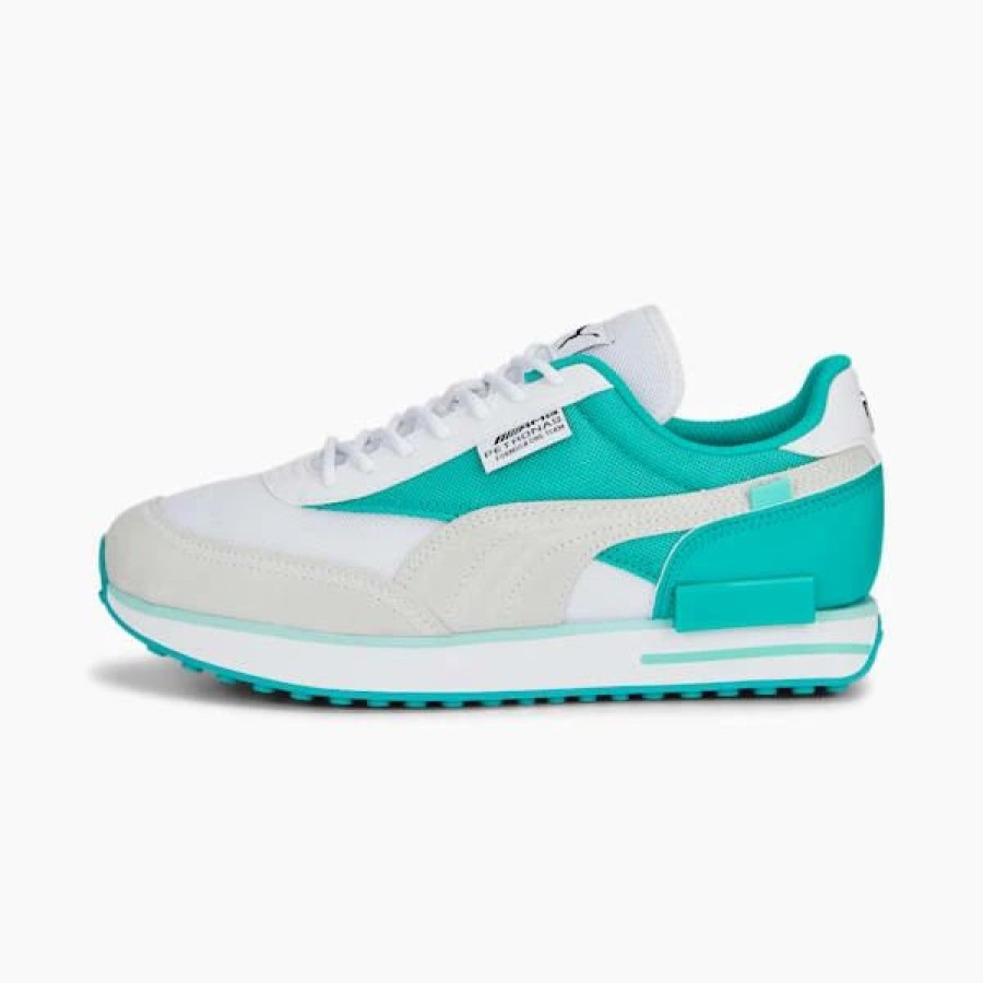 Shoes * | Mercedes-Amg Petronas Motorsport Future Rider Motorsport Men'S Shoes Puma White-Spectra Green