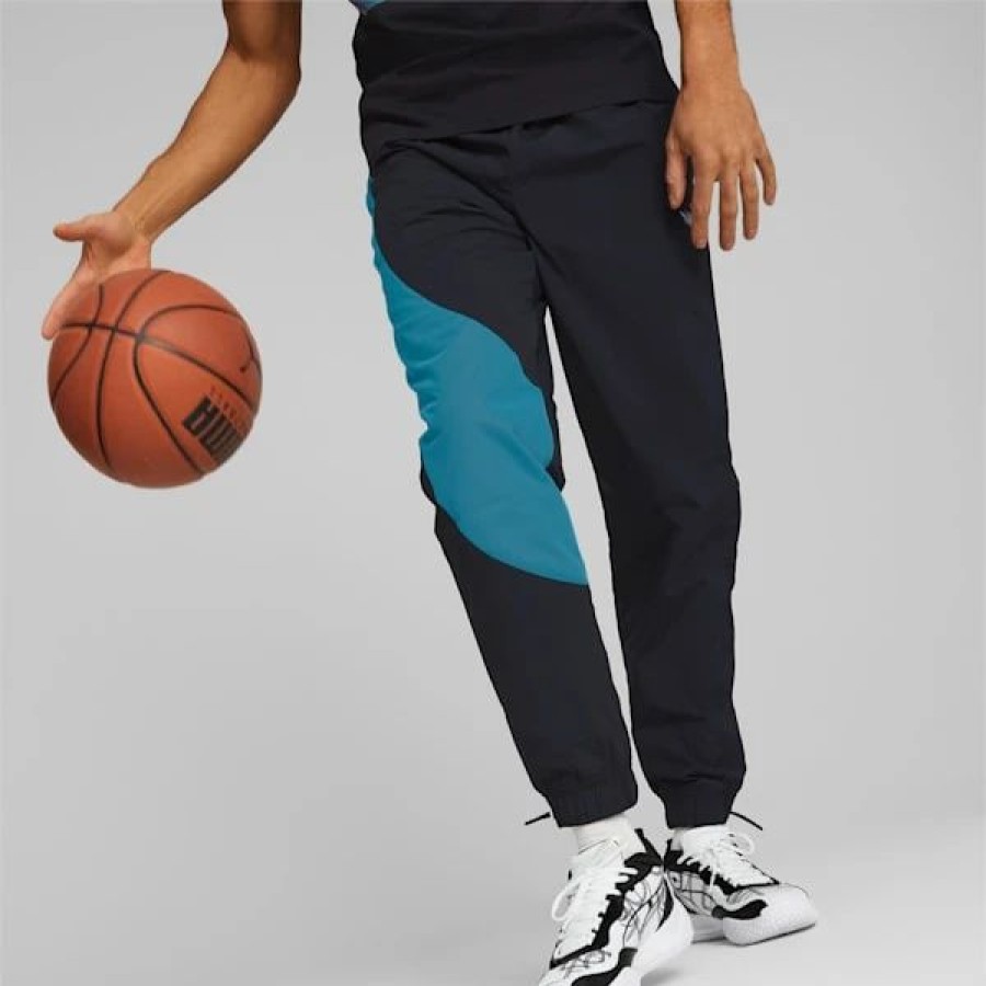 Sports * | Puma X Lamelo Ball Clyde Men'S Basketball Pants Puma Black-Sunset Glow