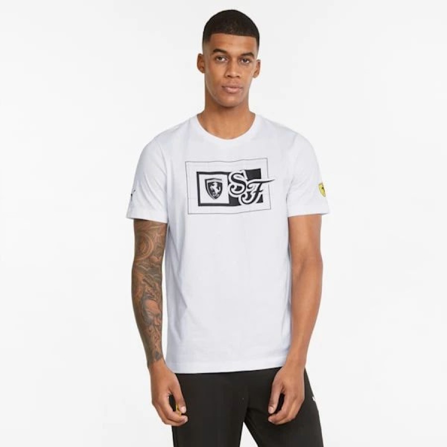 Sports * | Scuderia Ferrari Race Graphic Men'S Tee Puma White