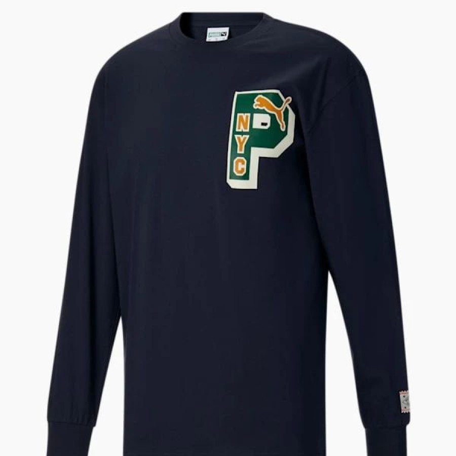 Clothing * | Puma Nyc Men'S Long Sleeve Tee Parisian Night