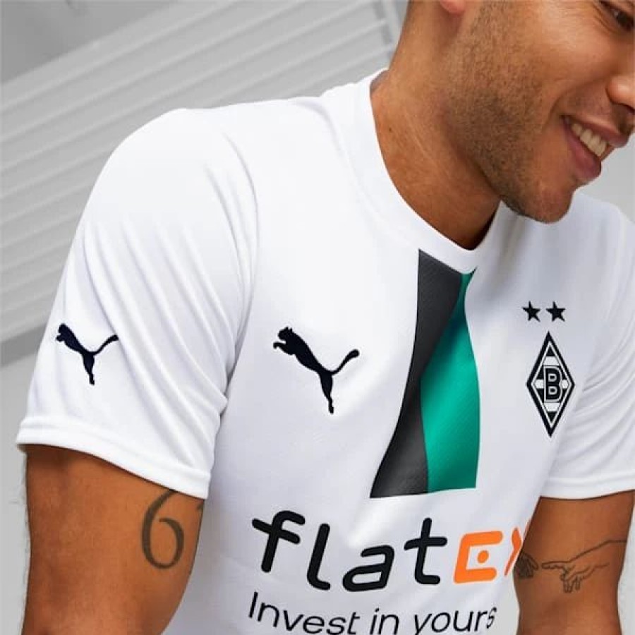 Clothing * | Borussia Monchengladbach Home '22/'23 Men'S Replica Jersey Puma White-Puma Black-Power Green