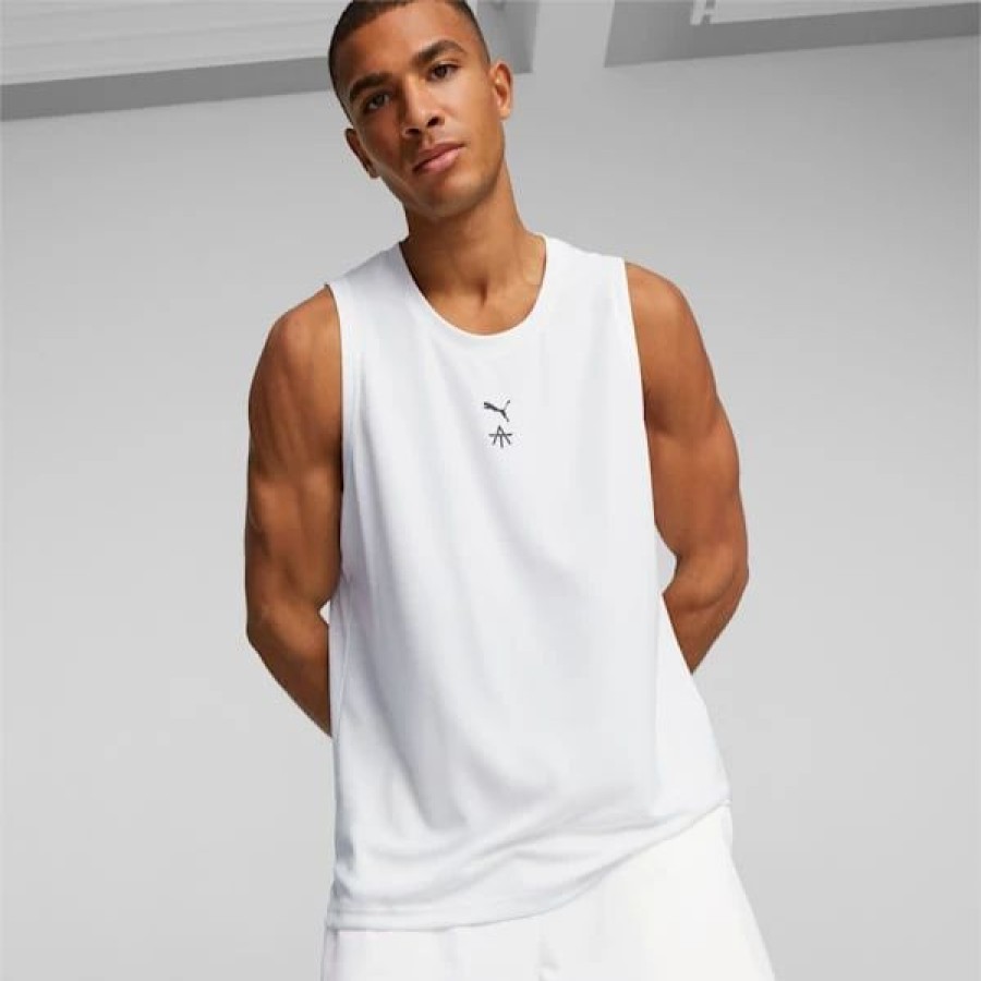 Sports * | Puma X Alex Toussaint Men'S Performance Tank Top Puma White : Coming Soon