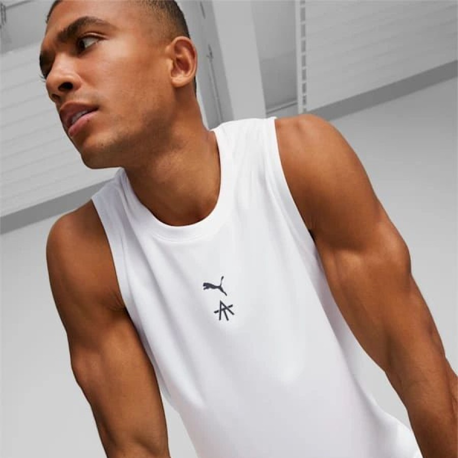 Sports * | Puma X Alex Toussaint Men'S Performance Tank Top Puma White : Coming Soon