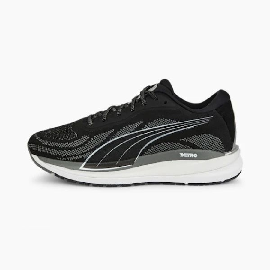 Shoes * | Magnify Nitro Knit Men'S Running Shoes Puma Black-Castlerock-Puma White