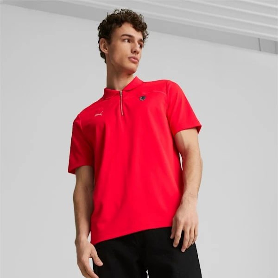 Clothing * | Puma Scuderia Ferrari Style Men'S Polo Shirt Rosso Corsa