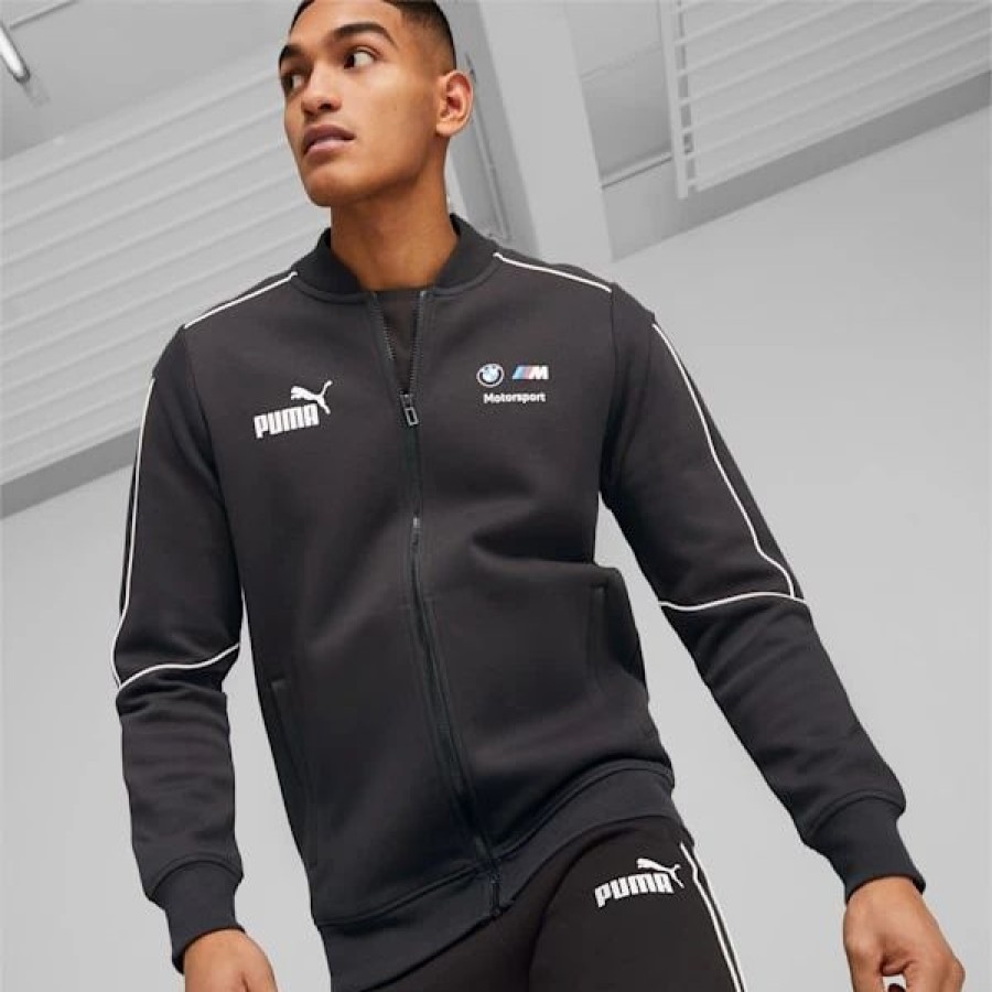 Sports * | Bmw M Motorsport Mt7 Men'S Track Jacket Puma Black