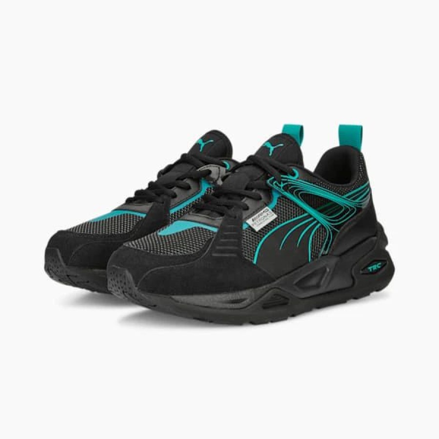 Shoes * | Mercedes-Amg Petronas F1 Trc Blaze M Motorsport Men'S Sneakers Puma Black-Spectra Green