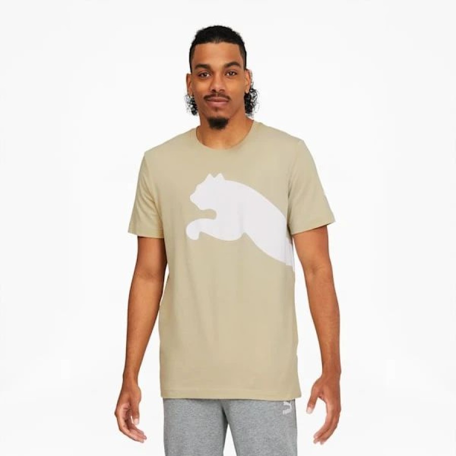 Clothing * | Puma Oversized Logo Men'S Tee Putty