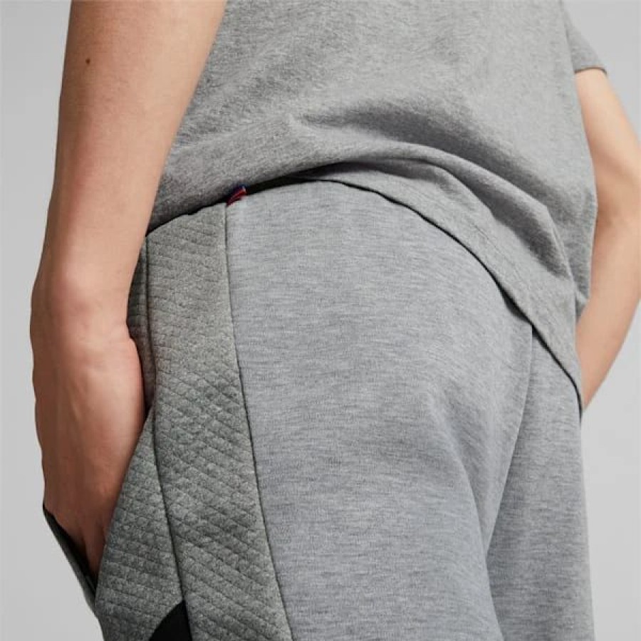 Clothing * | Puma Bmw M Motorsport Men'S Sweat Shorts Medium Gray Heather