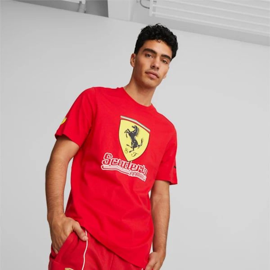 Clothing * | Puma Scuderia Ferrari Heritage Men'S Tee Rosso Corsa