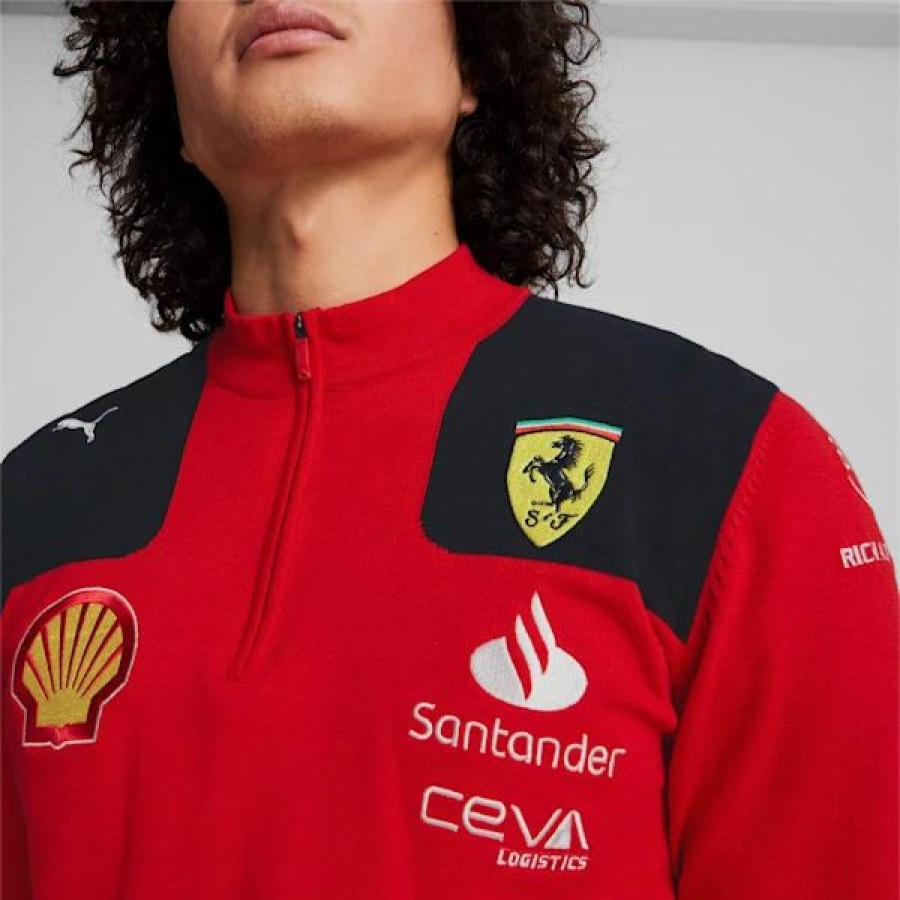 Sports * | Puma Scuderia Ferrari 2023 Team Replica Sweatshirt Rosso Corsa