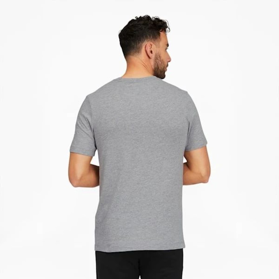 Clothing * | Puma Rainbow Logo Graphic Men'S Tee Medium Gray Heather