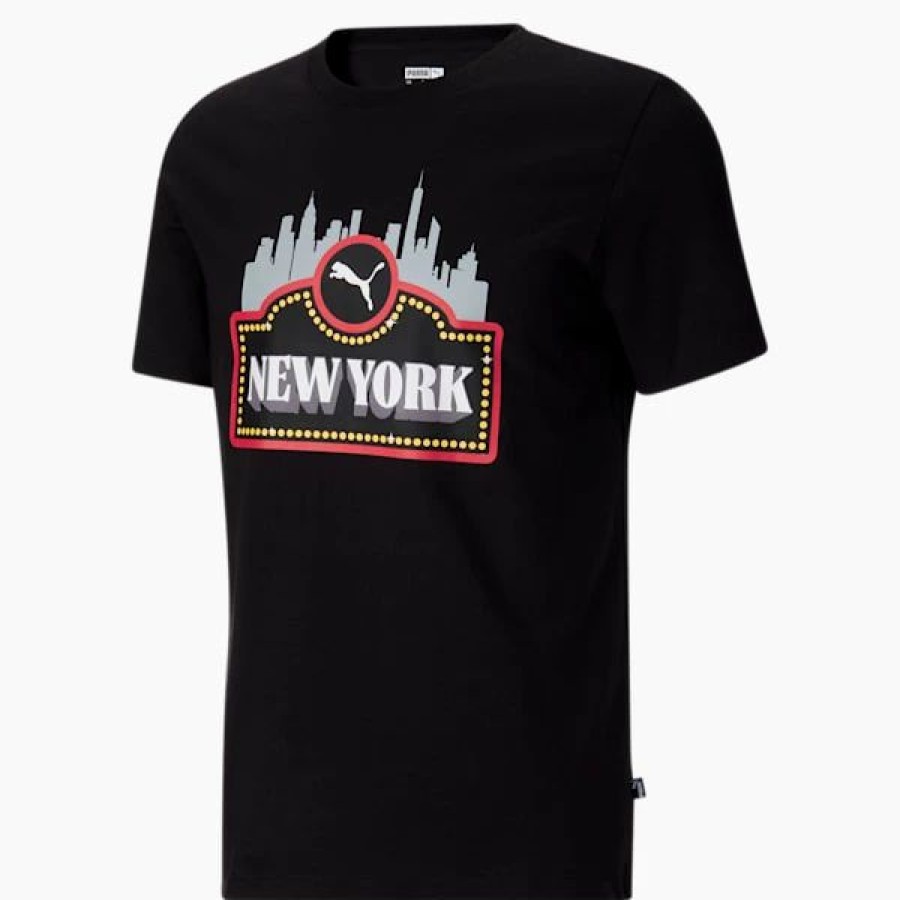 Clothing * | Puma Nyc Broadway Sign Men'S Tee Puma Black