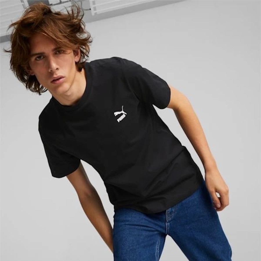 Clothing * | Classics Small Men'S Logo Tee Puma Black