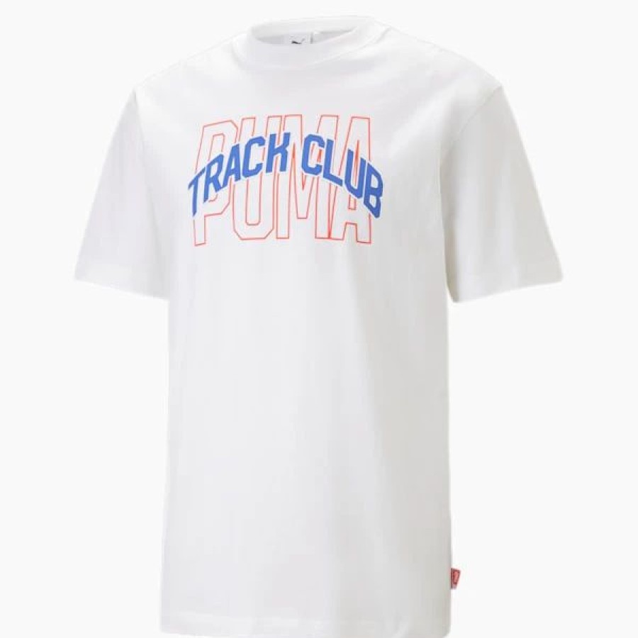 Sports * | Track Meet Men'S Graphic Tee Puma White