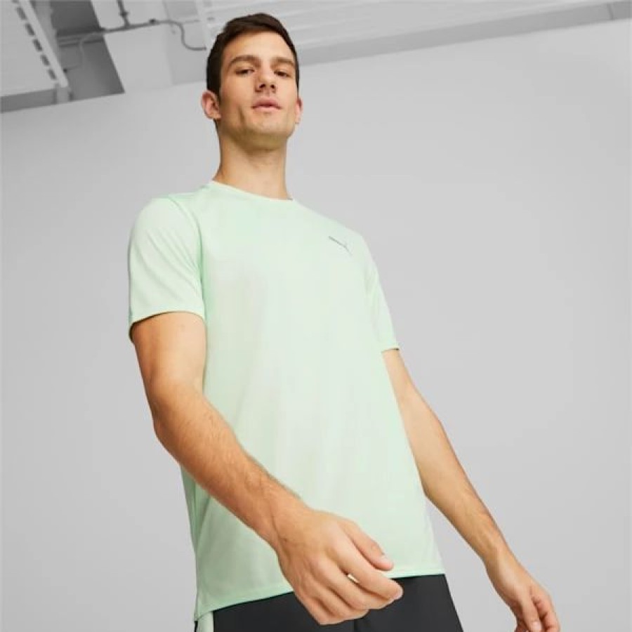 Sports * | Puma Run Favourite Heather Men'S Running Tee Light Mint