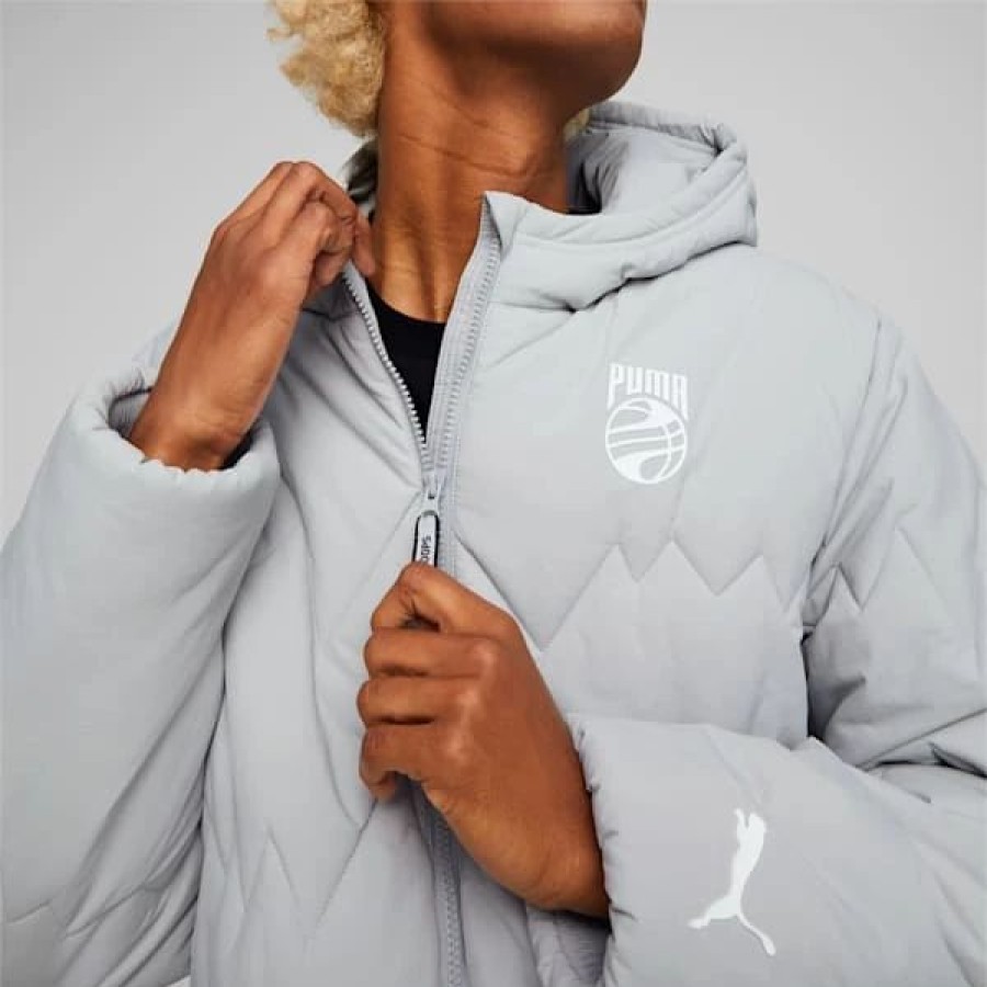 Sports * | Puma Fundamentals Men'S Basketball Jacket Harbor Mist