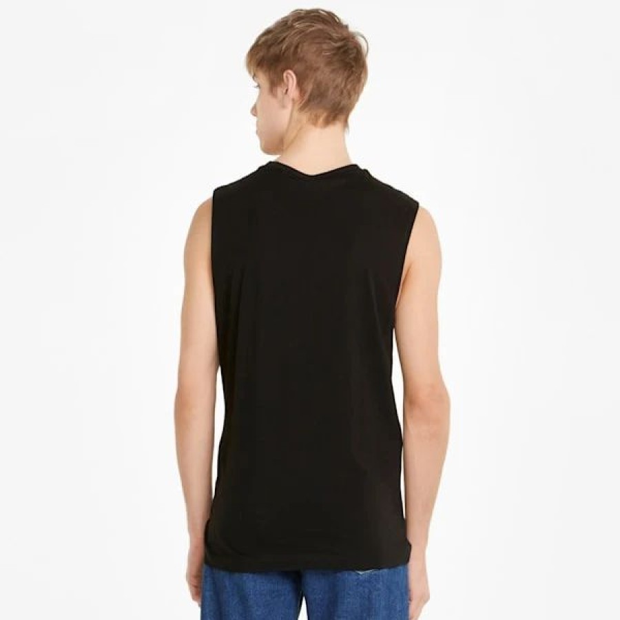 Clothing * | Essentials+ Rainbow Sleeveless Men'S Tee Puma Black