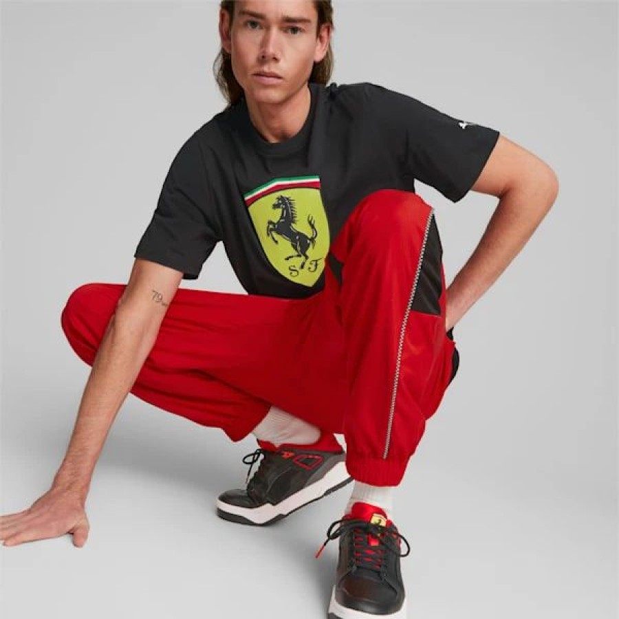 Clothing * | Scuderia Ferrari Big Shield Men'S Tee Puma Black