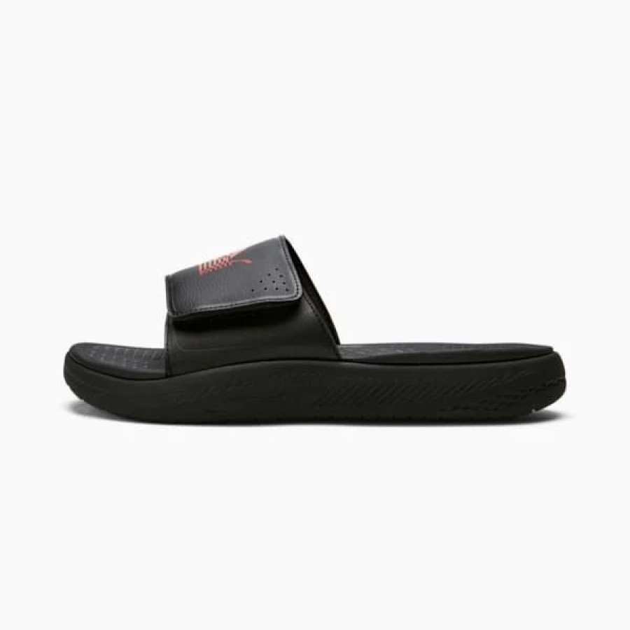 Shoes * | Puma X Tmc Softride Slides Puma Black-High Risk Red