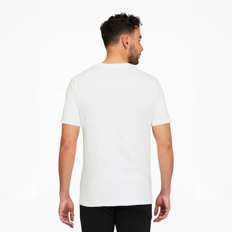 Clothing * | Logo Repeat Graphic Men'S Tee Puma White