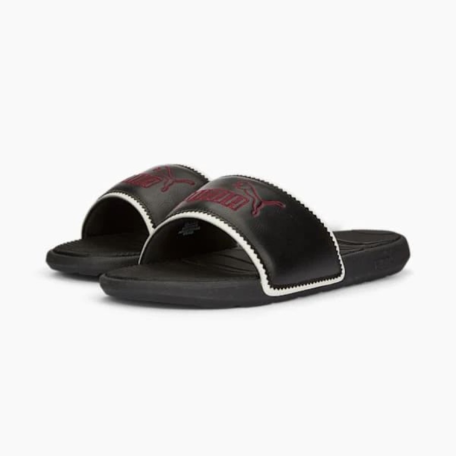 Shoes * | Cool Cat Football Club Men'S Slides Puma Black-Intense Red-Puma Black