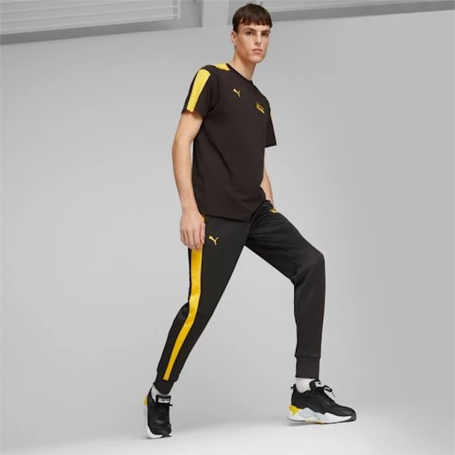 Sports * | Porsche Legacy Mt7 Men'S Track Pants Puma Black-Lemon Chrome