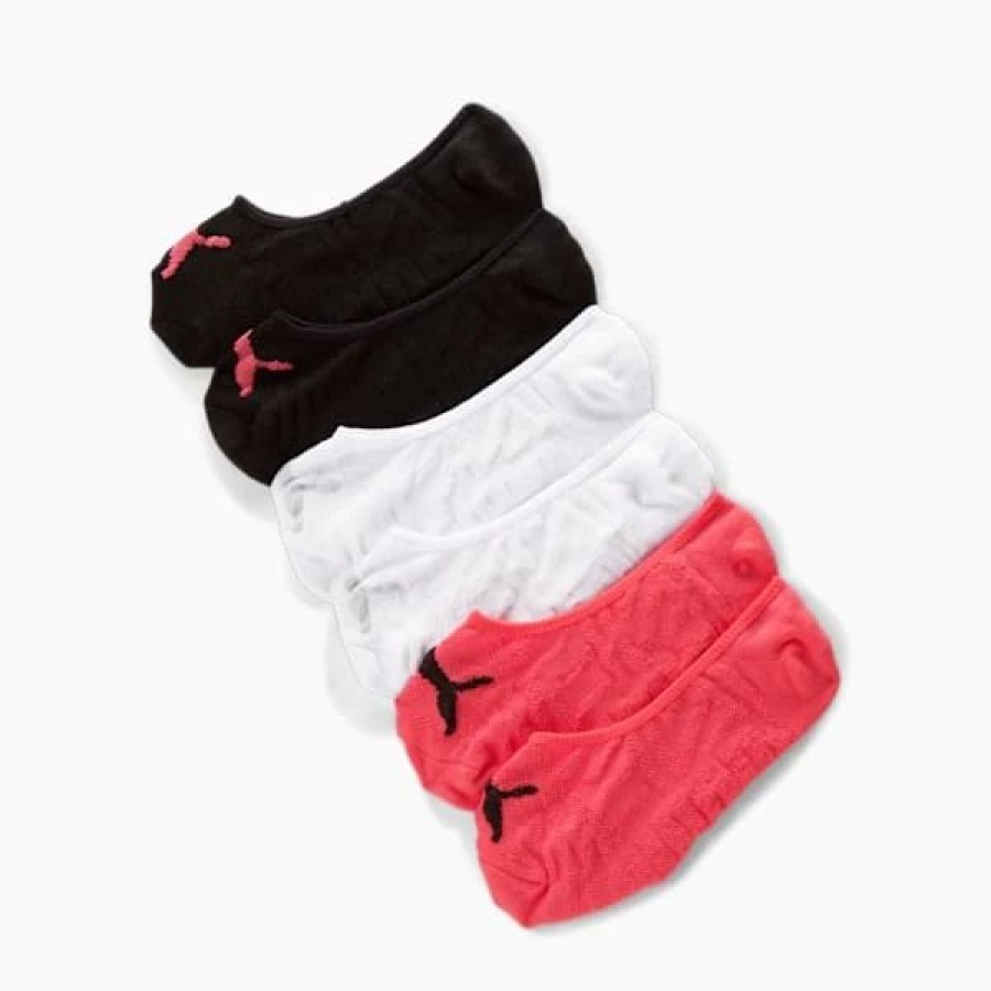 Accessories * | Puma Girls' Liner Socks [6 Pack] Bright Pink