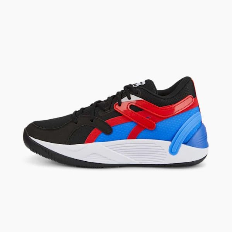 Shoes * | Puma Trc Blaze Court Basketball Shoes Bluemazing-High Risk Red