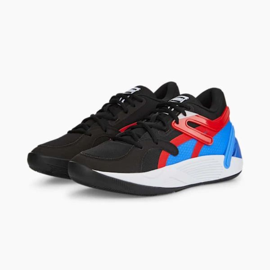 Shoes * | Puma Trc Blaze Court Basketball Shoes Bluemazing-High Risk Red