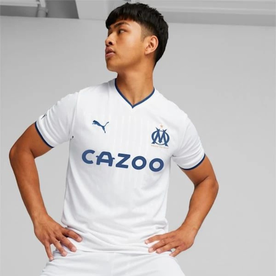 Sports * | Olympique De Marseille Home '22/'23 Men'S Replica Jersey Puma White-Limoges