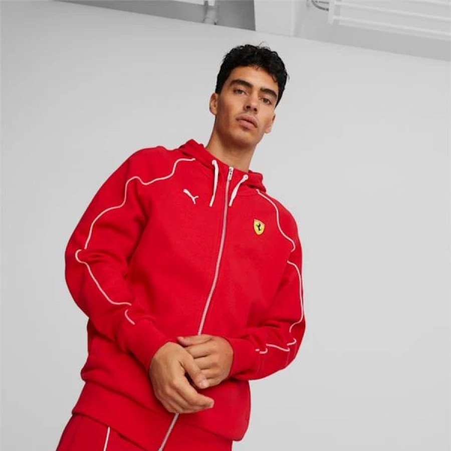 Clothing * | Puma Scuderia Ferrari Race Men'S Hoodie Rosso Corsa