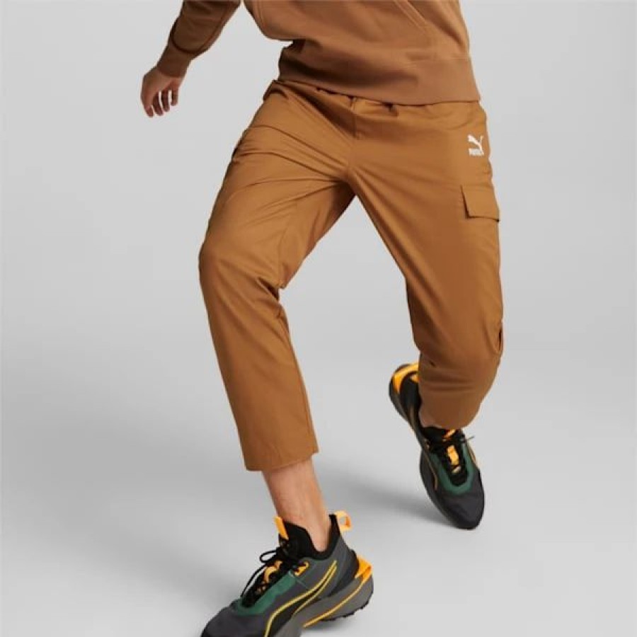 Clothing * | Puma Classics Men'S Woven Pants Desert Tan