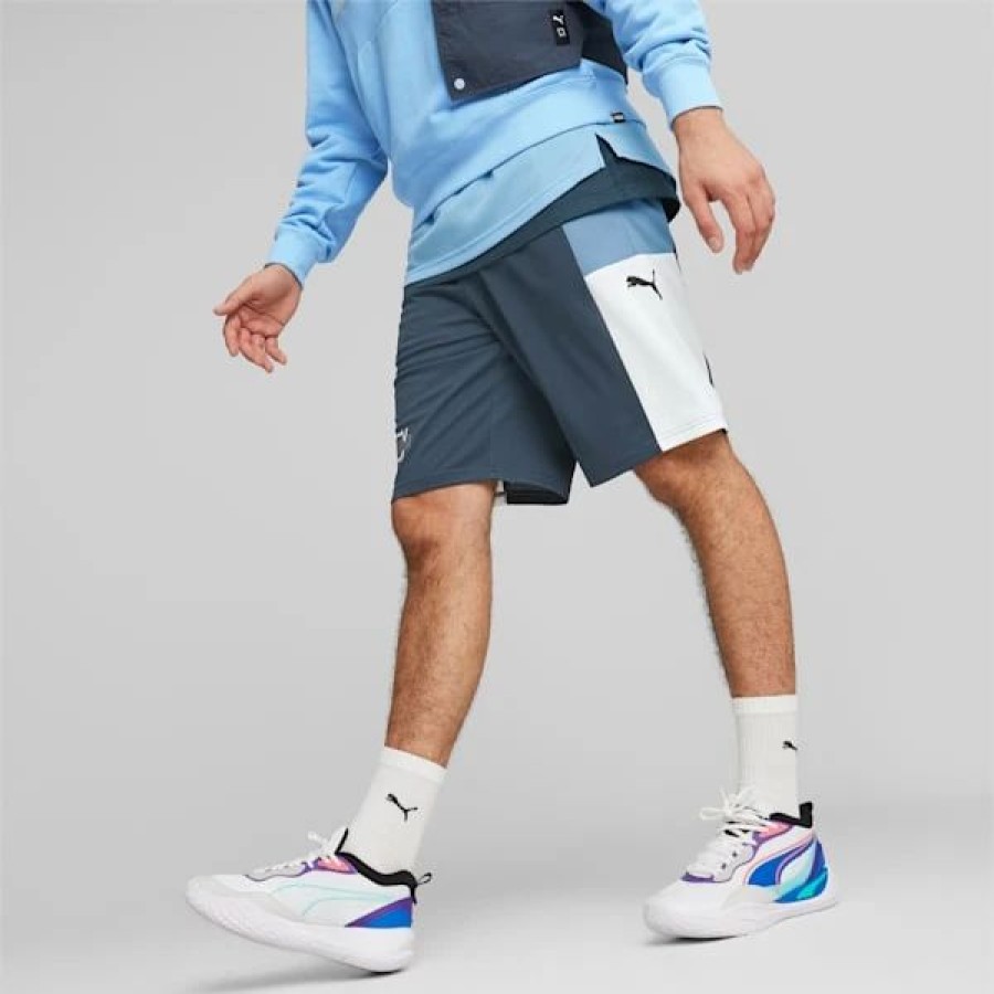 Sports * | Give N' Go Men'S Basketball Shorts Dark Night-Puma White