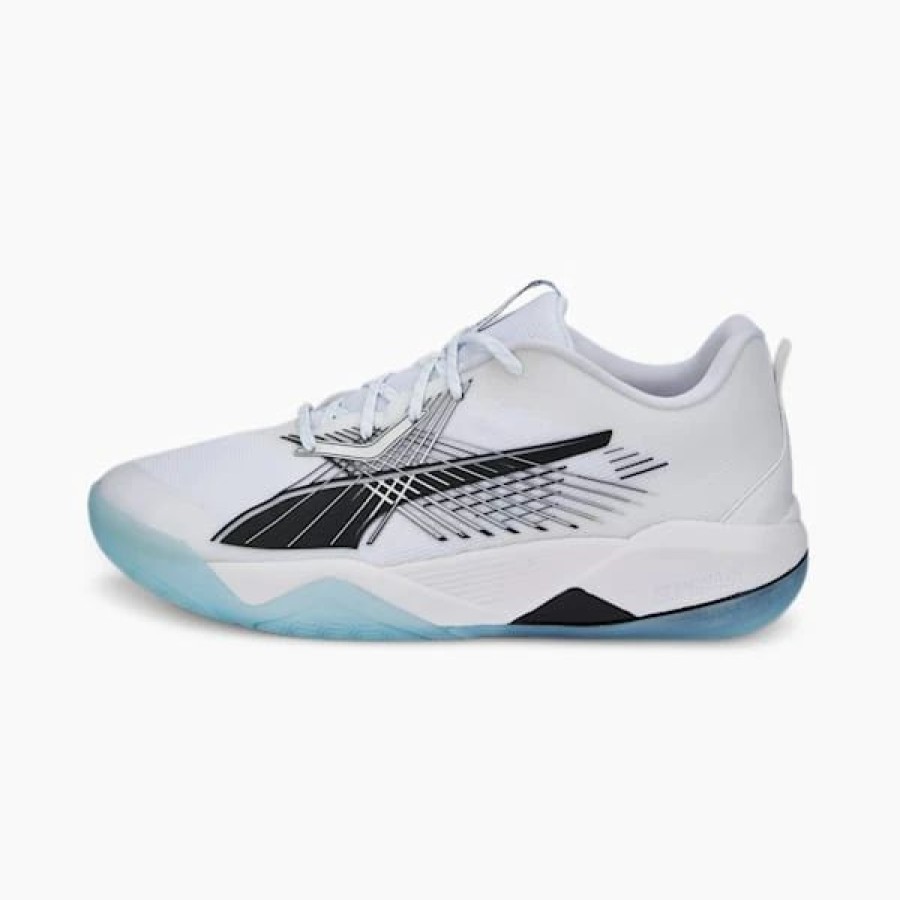 Shoes * | Eliminate Power Nitro Ii Racquet Sports Shoes Puma White-Puma Black-Nitro Blue