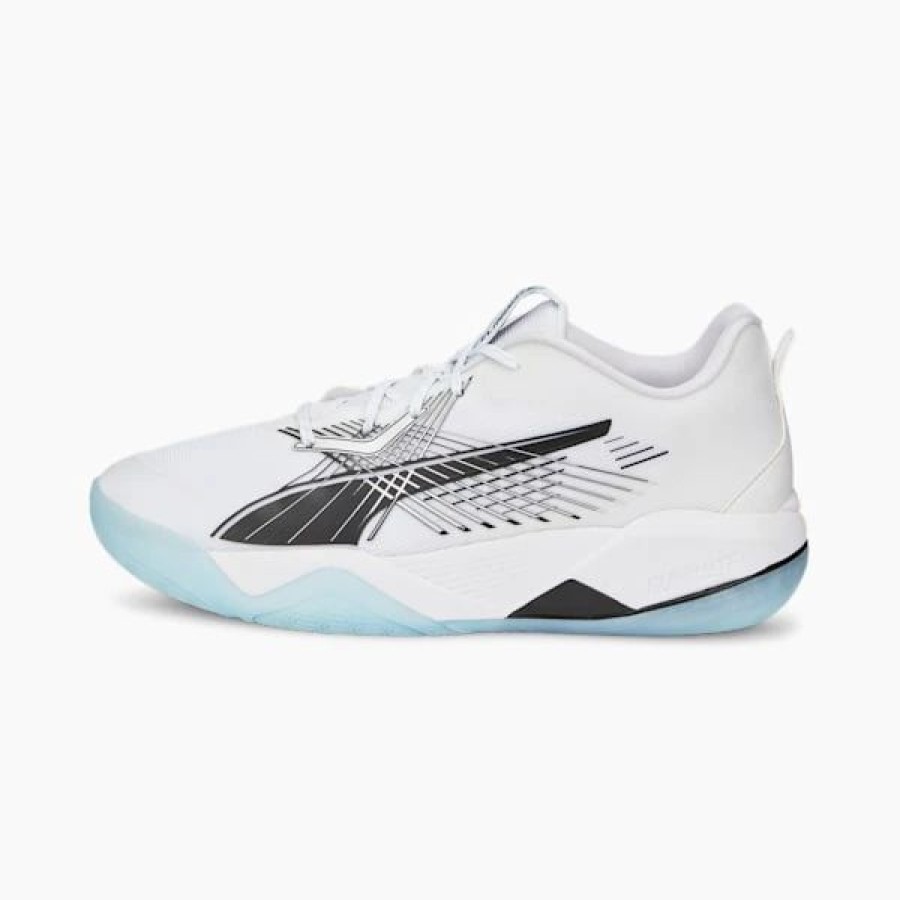 Shoes * | Eliminate Power Nitro Ii Racquet Sports Shoes Puma White-Puma Black-Nitro Blue