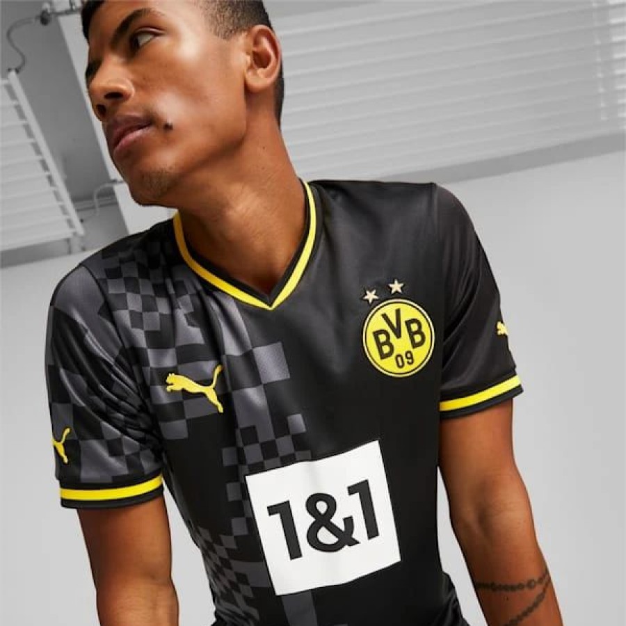 Clothing * | Borussia Dortmund Away 22/23 Men'S Replica Jersey Puma Black-Asphalt