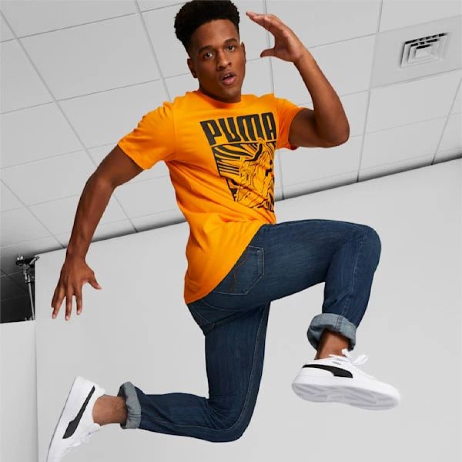 Clothing * | Puma Rider Comic Men'S Logo Tee Sun Stream