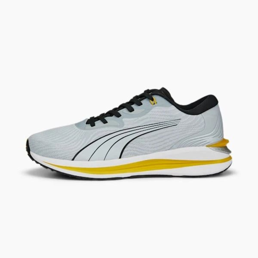 Shoes * | Electrify Nitro 2 Men'S Running Shoes Platinum Gray-Puma Black-Fresh Pear