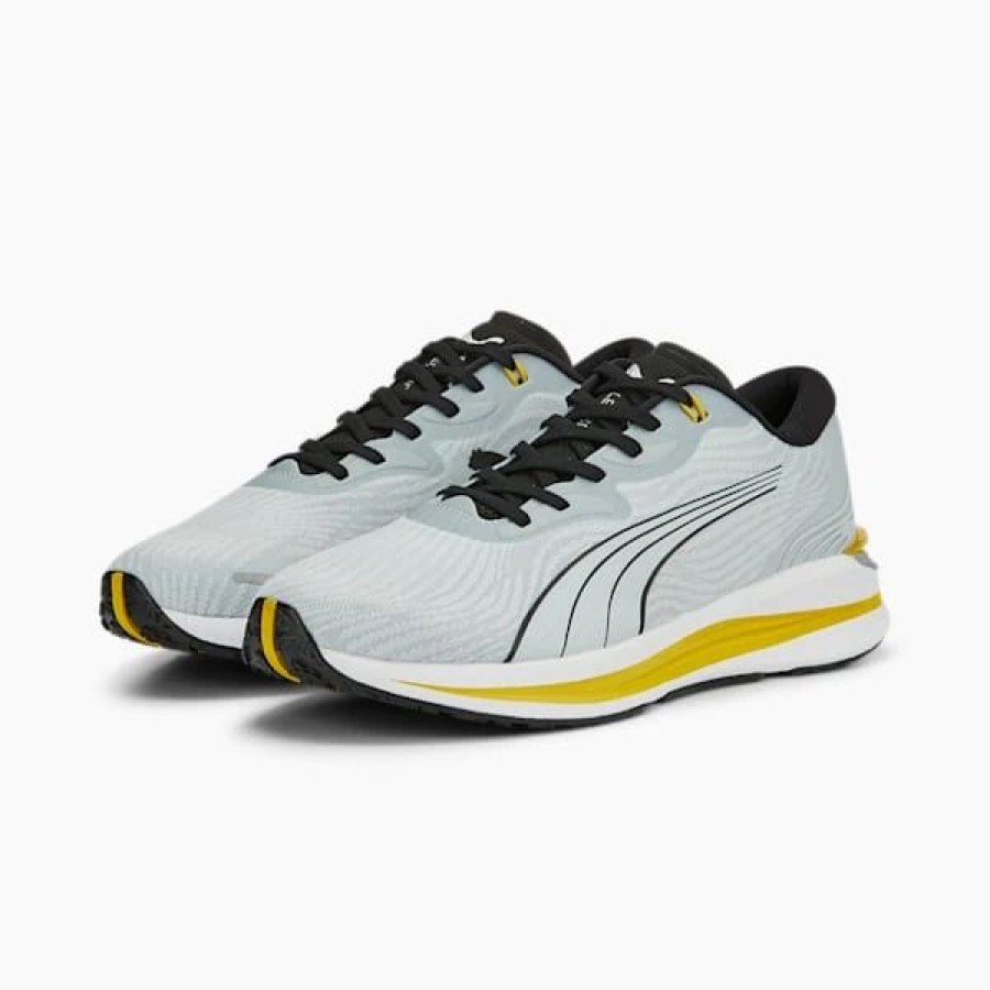 Shoes * | Electrify Nitro 2 Men'S Running Shoes Platinum Gray-Puma Black-Fresh Pear