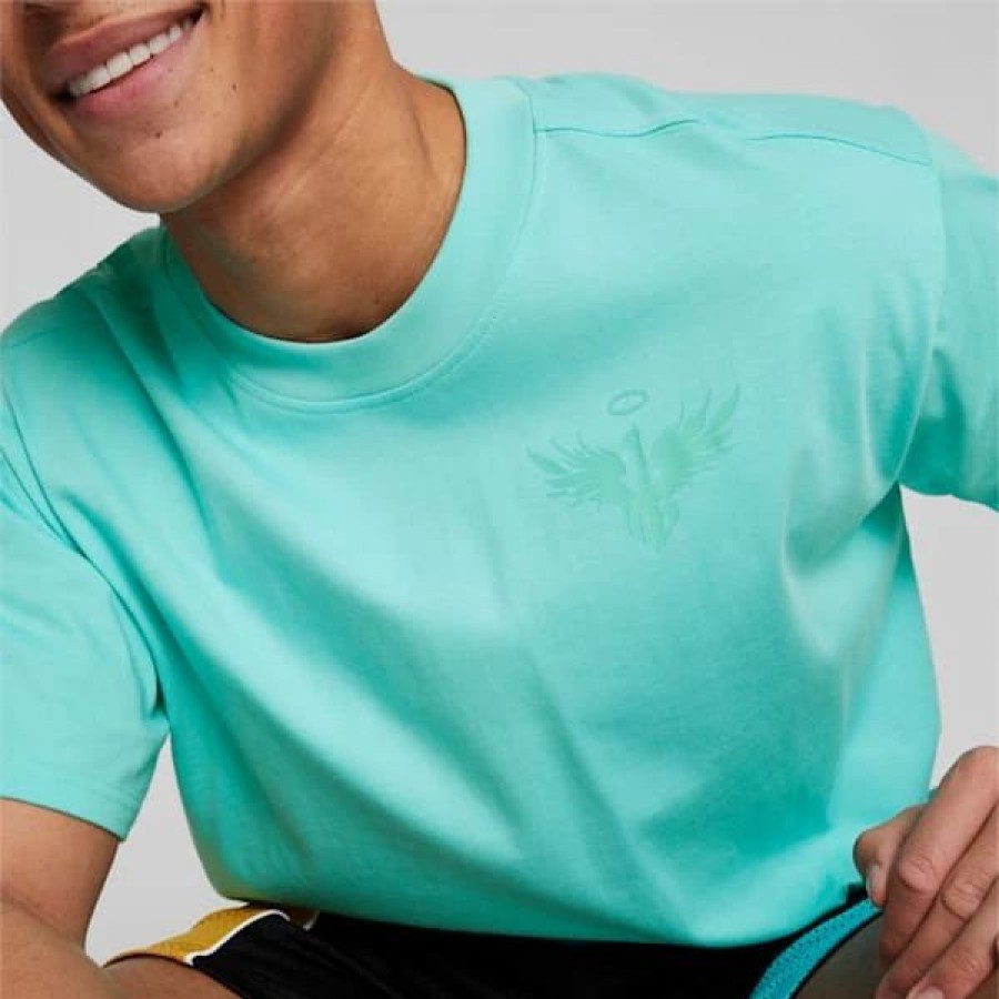 Sports * | Puma X Lamelo Ball Men'S Tee Elektro Aqua