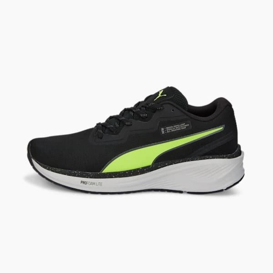 Shoes * | Aviator Profoam Sky Winter Running Shoes Puma Black-Lime Squeeze