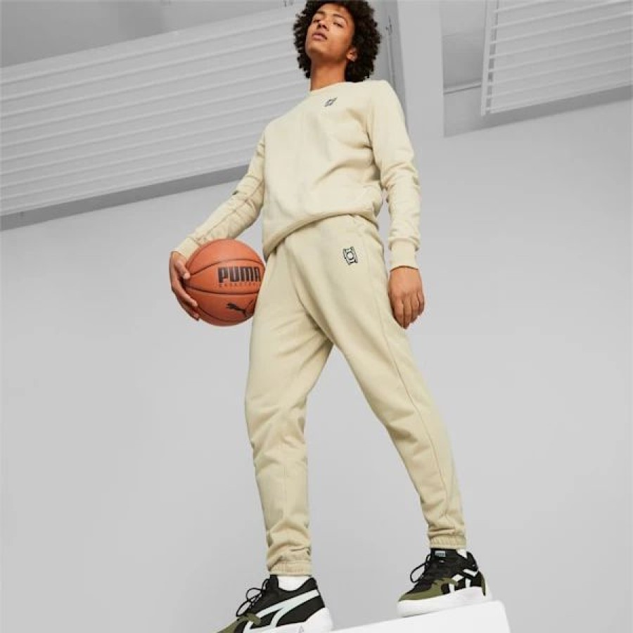 Sports * | Puma Pivot Emb Men'S Basketball Sweatpants Granola