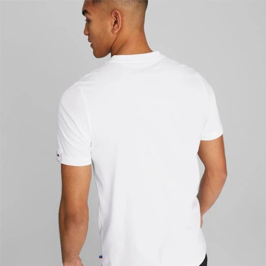 Sports * | Bmw M Motorsport Men'S Logo Tee Puma White