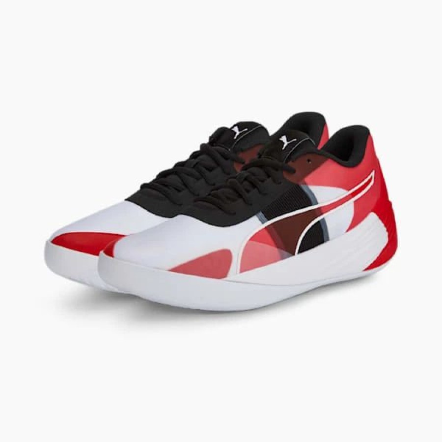 Shoes * | Fusion Nitro Team Basketball Shoes Puma White-High Risk Red